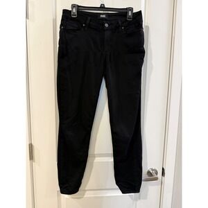 Paige Womens Black Skinny Jeans Mid Rise Slim Fit Denim Size 30 Made in USA